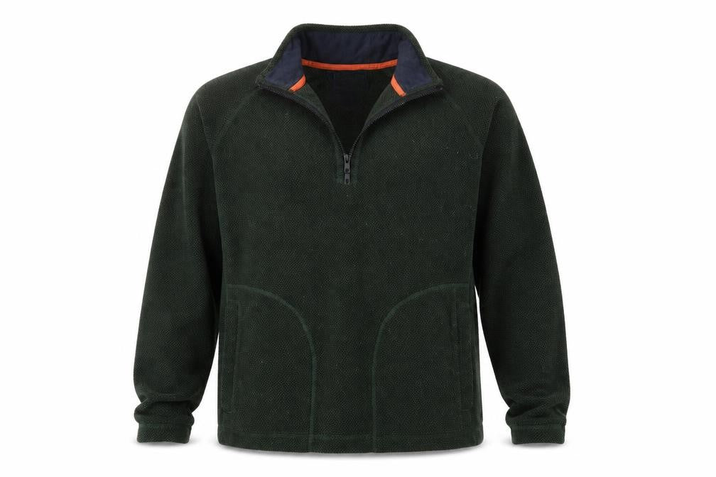 Front view of John Lewis men’s green jumper, size M