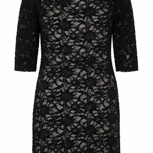 Evie Womens Black  Lace Pencil Dress  Size 10