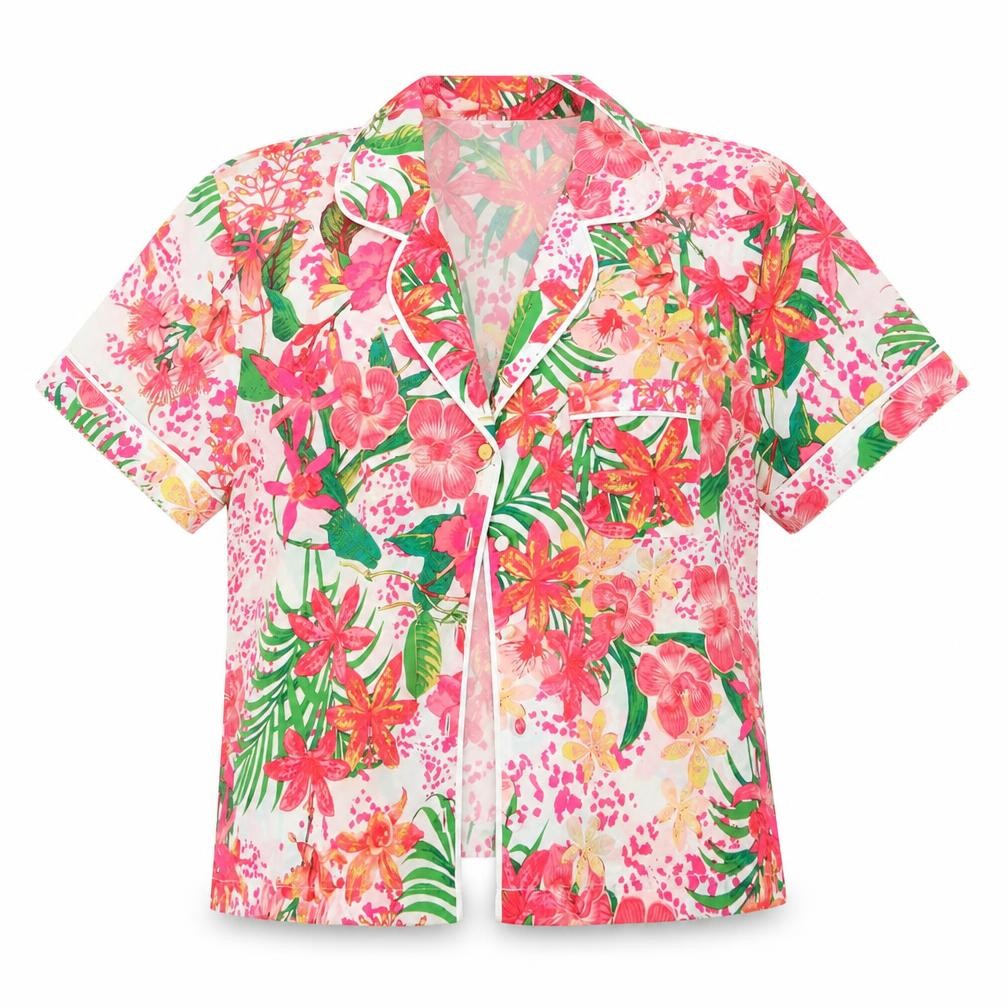 Debenhams Womens Pink Floral  Top Pyjama Set Size 6