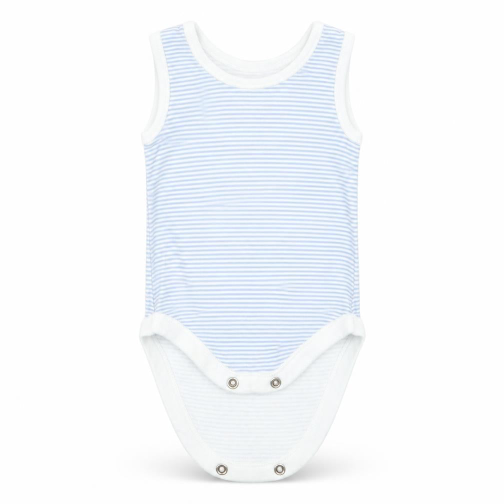 Nutmeg Boys Blue Striped  Babygrow One-Piece Size Newborn