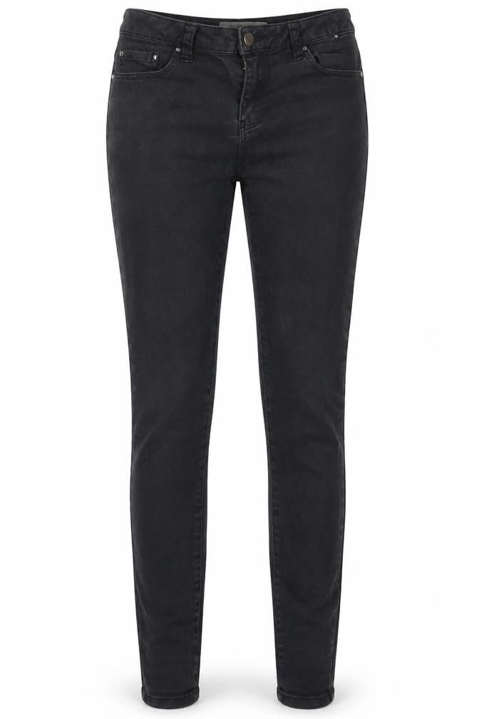 Denim Co. Womens Black  Denim Straight Jeans Size 12 L30.5 in