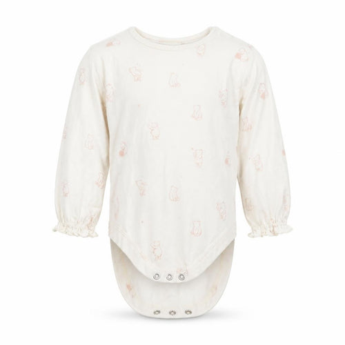 George Girls Beige Geometric  Babygrow One-Piece Size 6-9 Months  - Winnie the Pooh