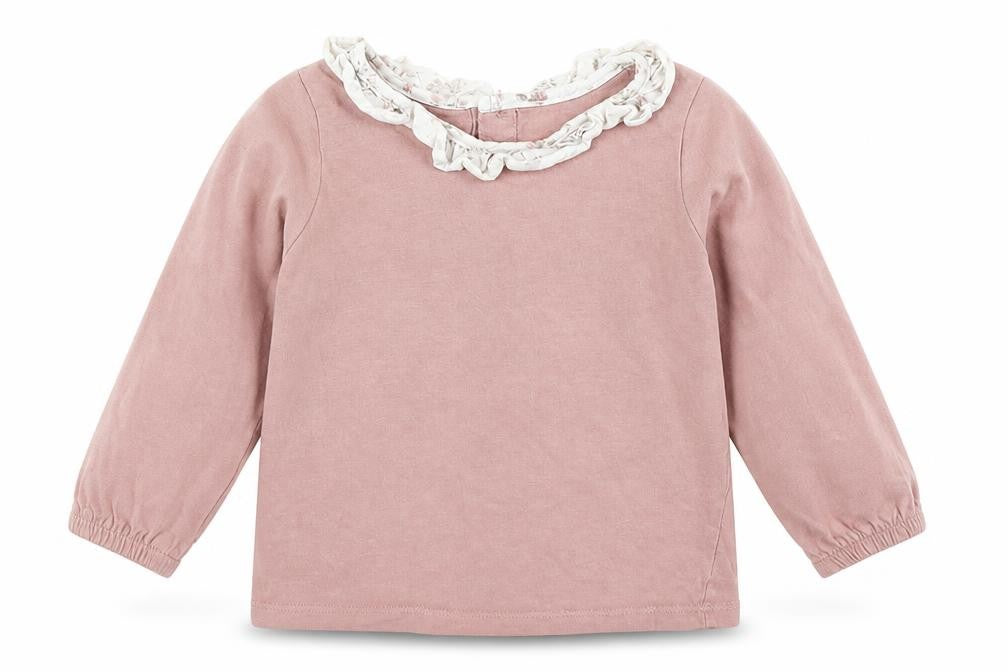 Front view of Matalan girls’ pink basic t-shirt, size 12-18, months