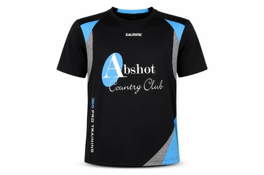 Front view of 365 Training men’s black basic t-shirt, size S