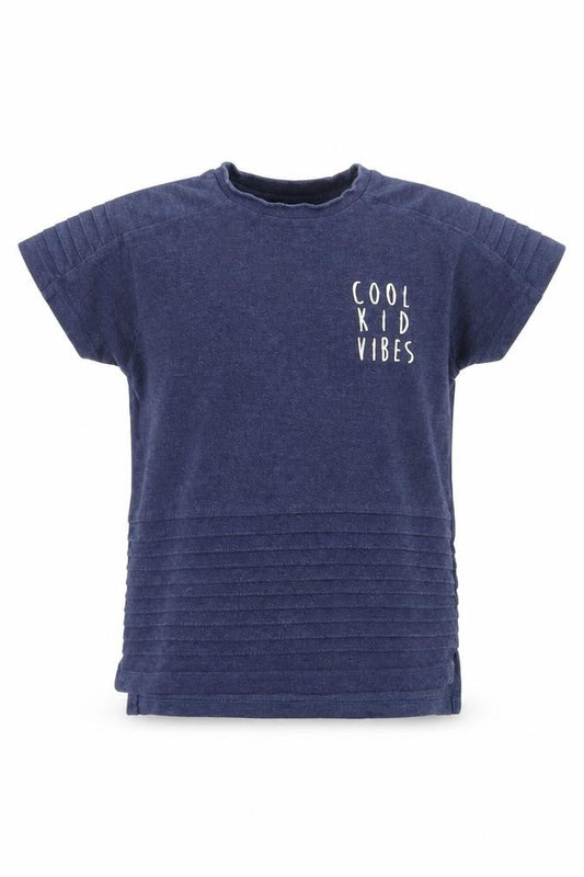 Front view of Primark boys’ blue basic t-shirt, size 5-6, years - cool kids