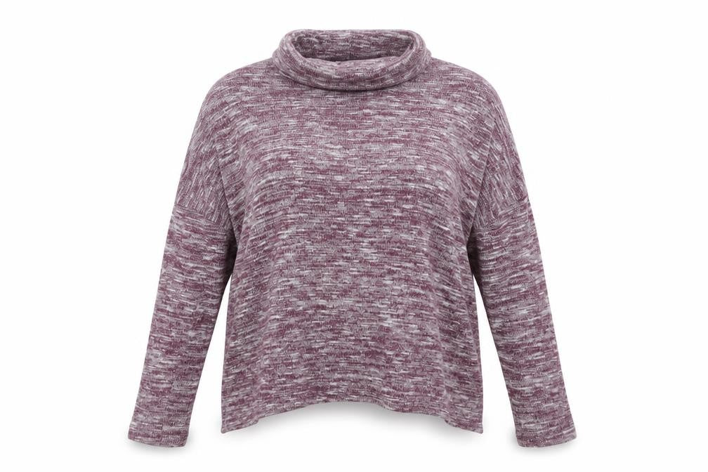 Front view of Primark women’s purple knit jumper, size UK 8