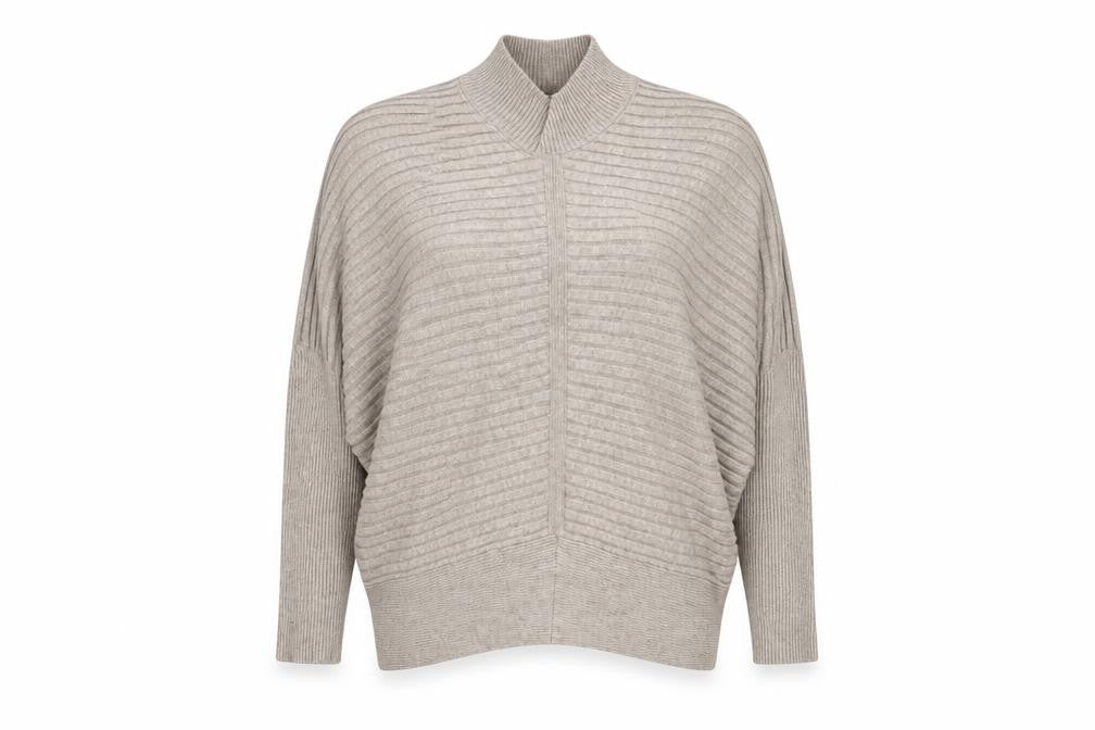 Front view of River Island women’s brown knit jumper, size XS