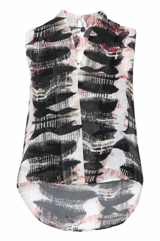 Front view of Vero Moda women’s multicoloured geometric basic blouse, size M