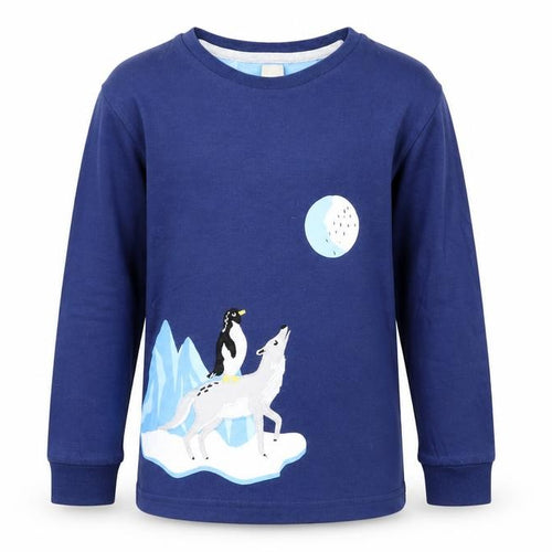 John Lewis Boys Blue Animal Print   Pyjama Top Size 6 Years