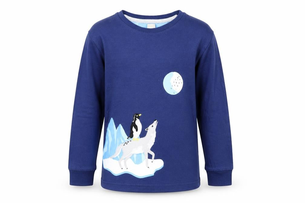 John Lewis Boys Blue Animal Print   Pyjama Top Size 6 Years