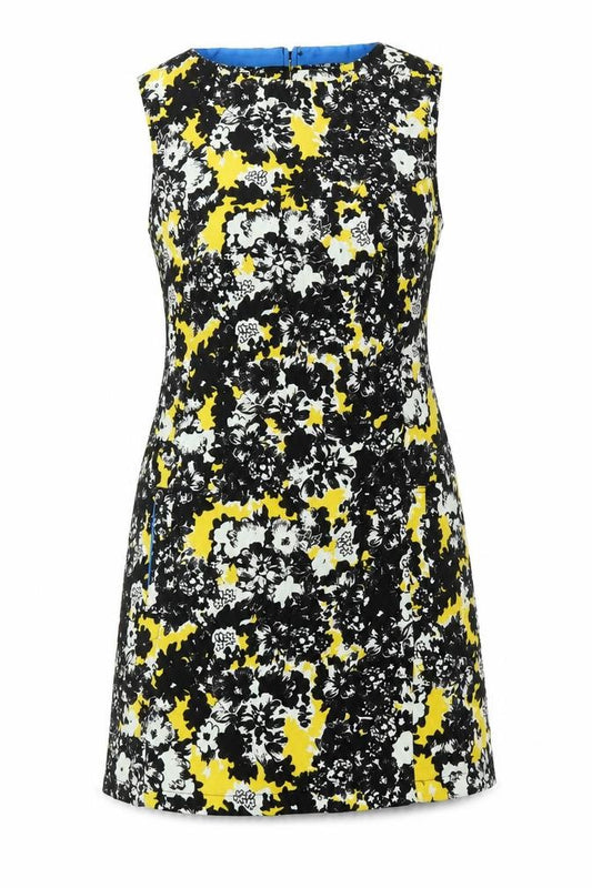 Front view of Primark women’s multicoloured geometric fit & flare, size UK 12