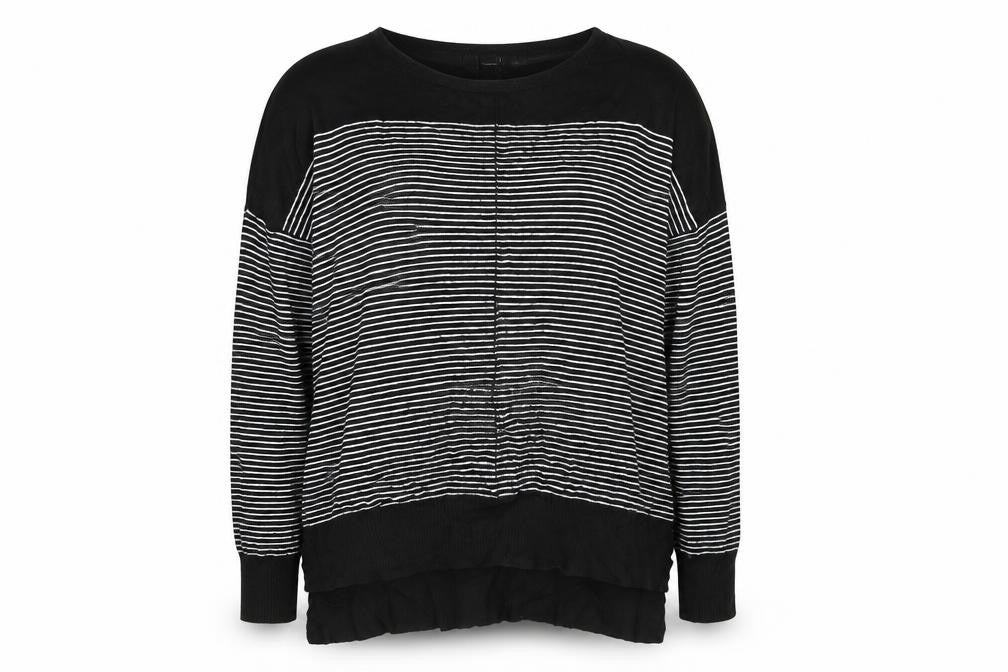 Primark Womens Black Striped  Pullover Jumper Size 16