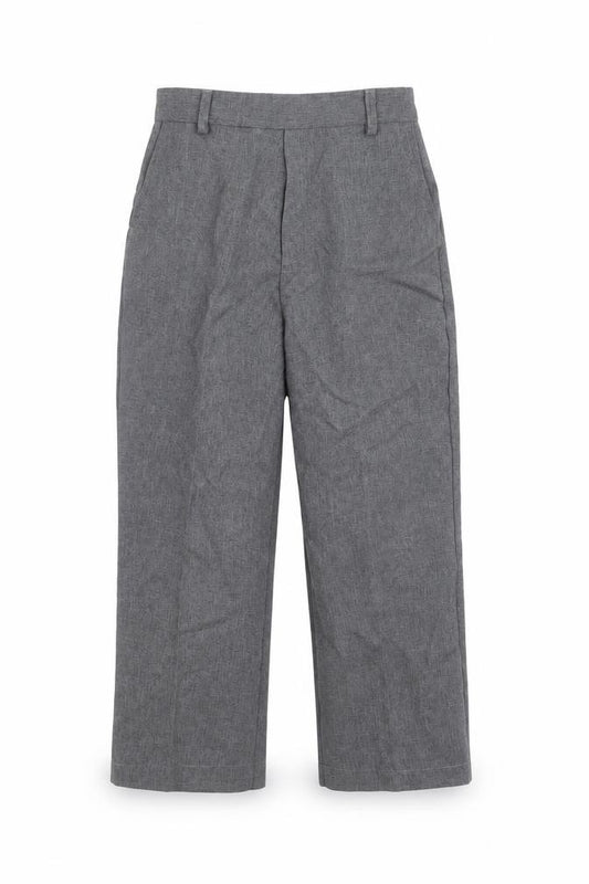 Front view of Paisely of London boys’ grey dress pants trousers, size 4-5, years