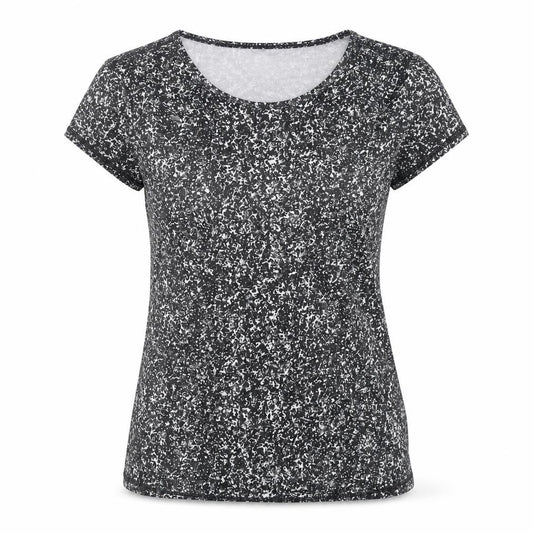 Front view of Athletic Works women’s black basic t-shirt, size S