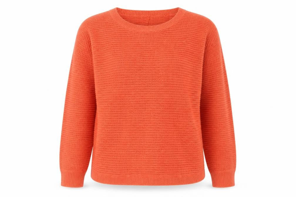 Front view of Venus women’s orange knit jumper, size XL