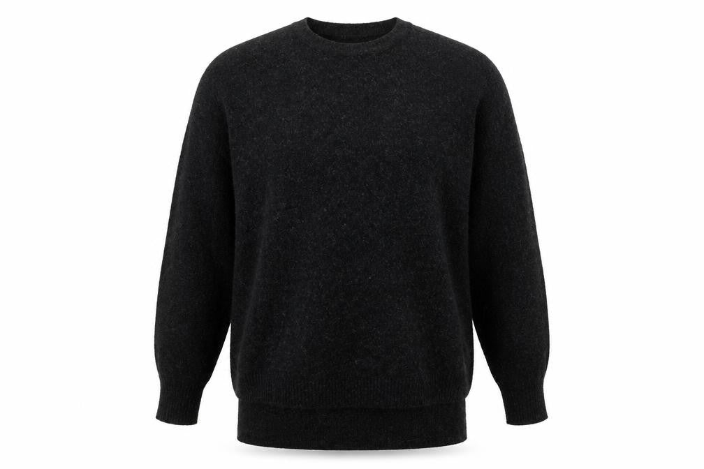 Front view of H&M men’s black jumper, size M