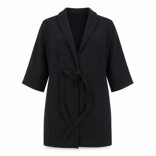 Front view of ASOS women’s black jacket, size UK 12