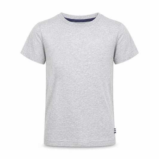 Front view of F&F girls’ grey basic t-shirt, size 4-5, years