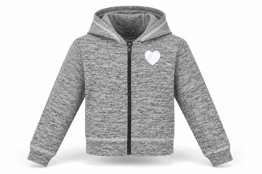 George Girls Grey   Jacket  Size 8-9 Years  - Heart print