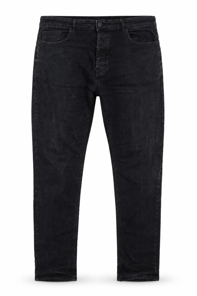 Denim & Co. Womens Black  Denim Tapered Jeans Size 38 L30 in