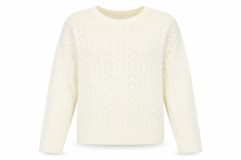 Divided Womens White   Pullover Jumper Size S