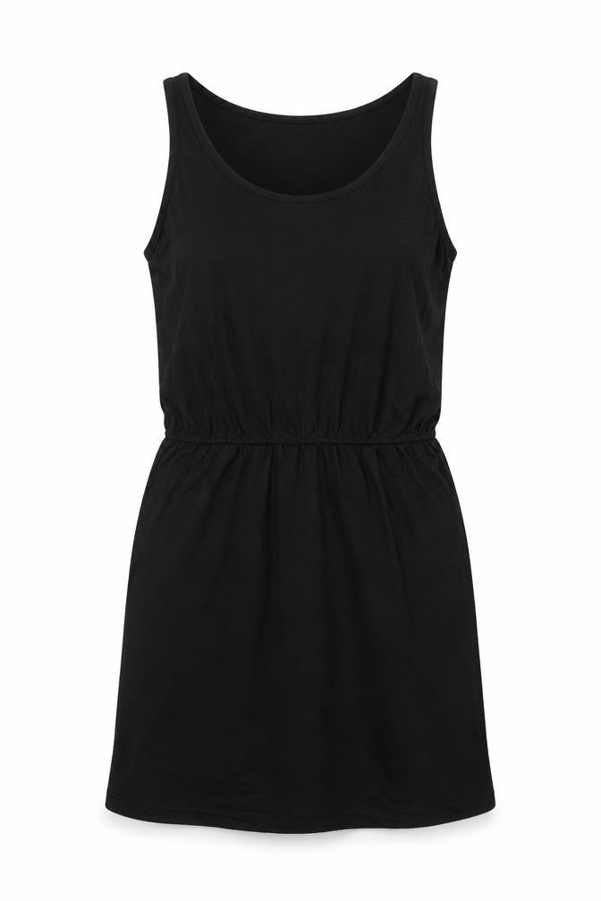 Front view of H&M women’s black a-line, size XS