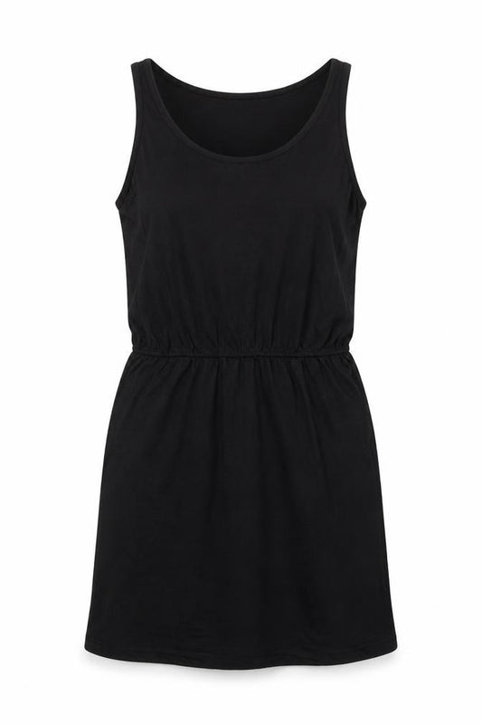 Front view of H&M women’s black a-line, size XS