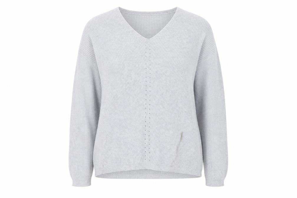Front view of INEXTENSO women’s blue striped jumper, size M