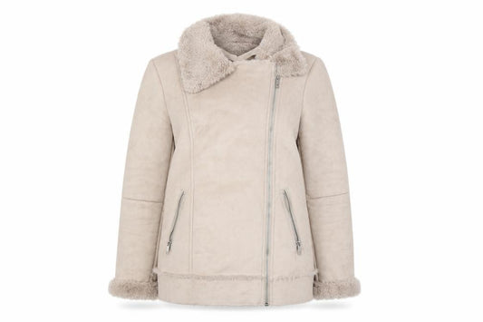 Front view of Marks & Spencer women’s pink jacket, size UK 8