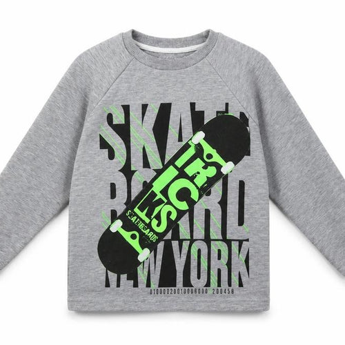 By Lid-ma-r Boys Grey   Pullover Sweatshirt Size 7-8 Years  - Skate