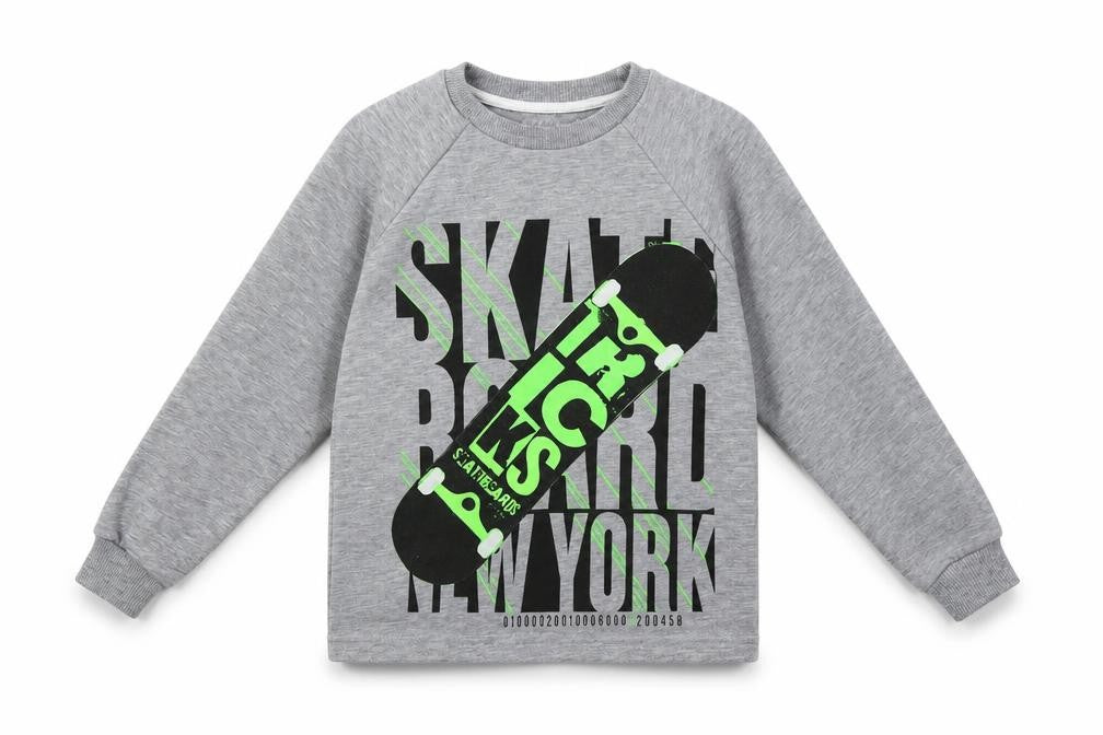 By Lid-ma-r Boys Grey   Pullover Sweatshirt Size 7-8 Years  - Skate