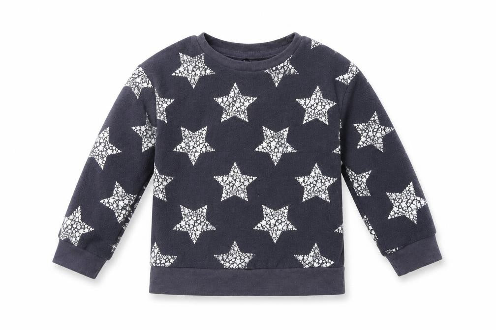 George Girls Grey   Pullover Sweatshirt Size 2-3 Years  - Star Print