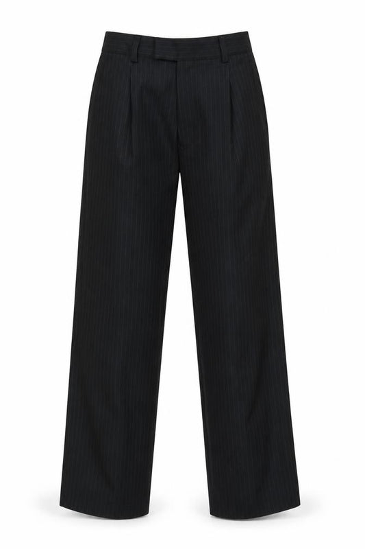 Front view of Flipback boys’ black chino trousers, size 11, years