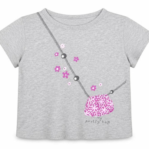Coolclub Girls Grey   Basic T-Shirt Size 4 Years  - My Pretty Bag