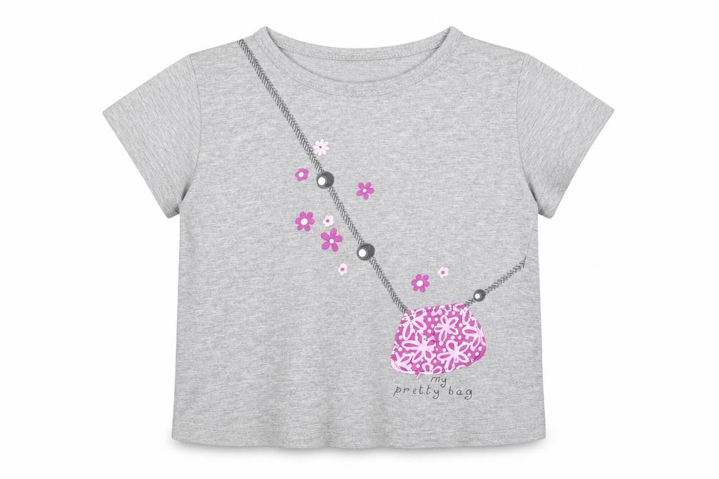 Coolclub Girls Grey   Basic T-Shirt Size 4 Years  - My Pretty Bag