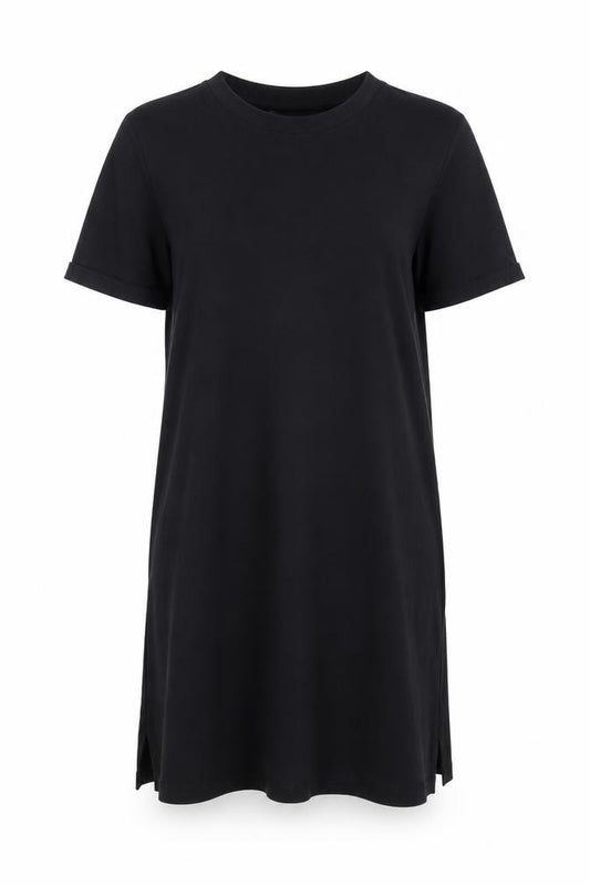 Front view of F&F women’s black t-shirt, size UK 6