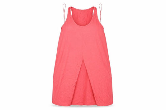 Front view of F&F women’s pink a-line, size UK 14