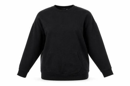 Front view of ASOS women’s black jumper, size UK 8