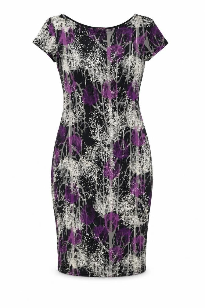 Front view of Evita women’s black bodycon, size UK 10