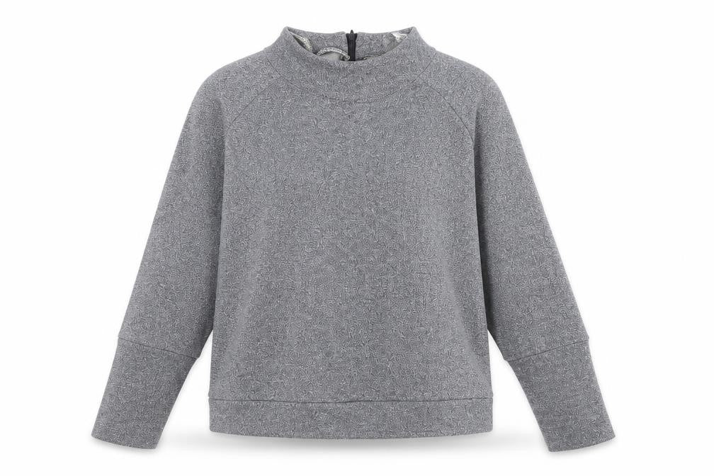 Front view of Jaqueline de Yong women’s grey jumper, size M