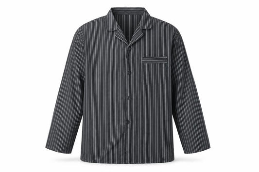 Front view of Marks & Spencer men’s grey button-up, size 2XL
