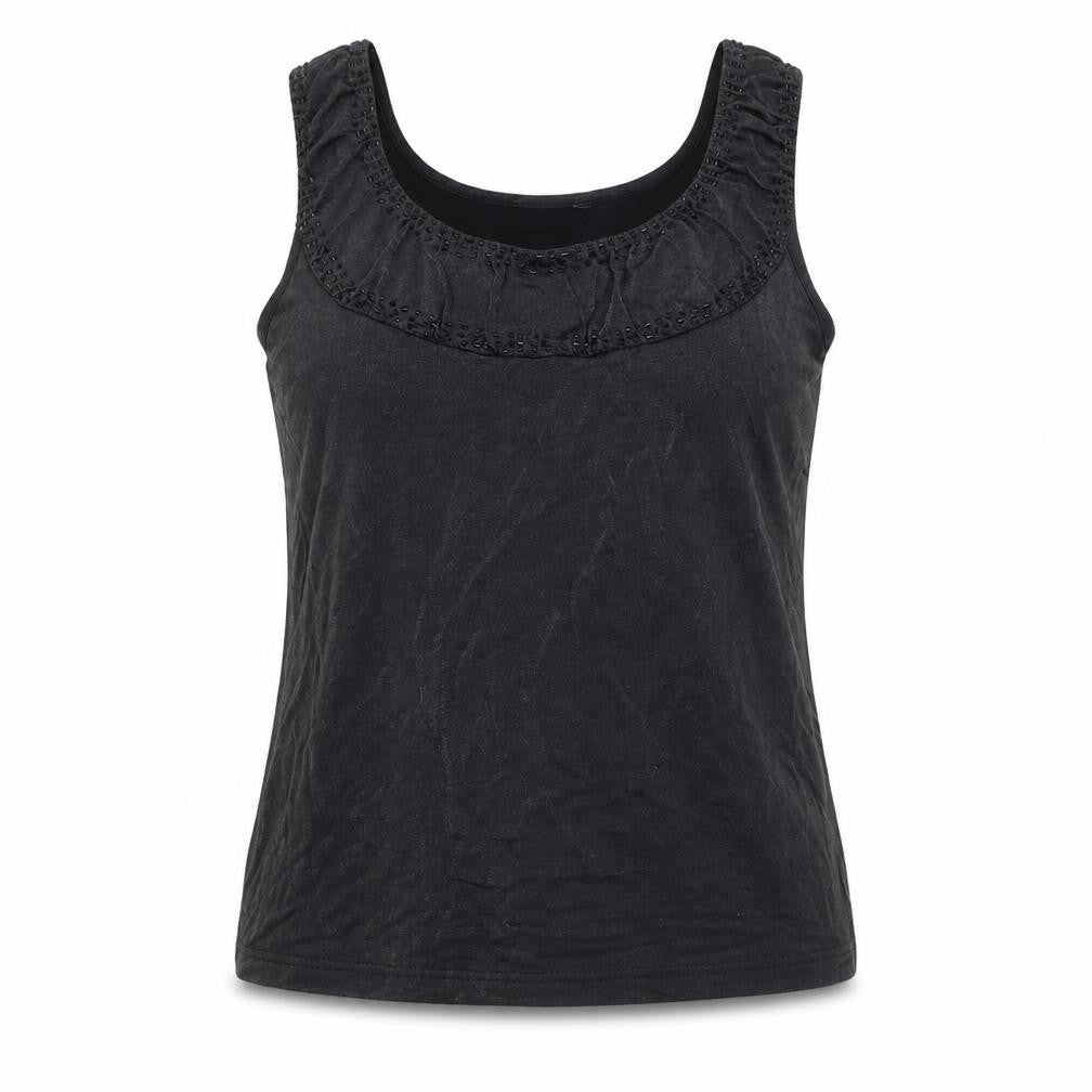 Fransa Womens Black   Basic Tank Size L