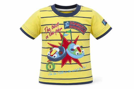 Front view of George Baby Multicoloured Striped Basic T-Shirt, size 12-18, Months