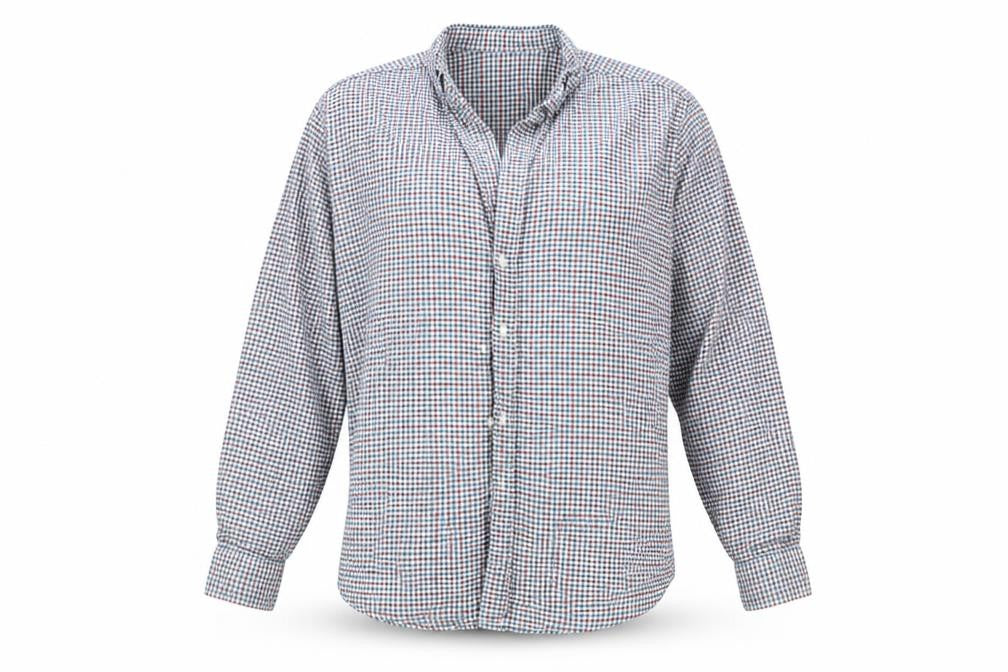 Tu Mens Multicoloured Check   Button-Up Size L