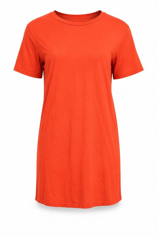 Preworn Womens Orange   T-Shirt Dress  Size 4