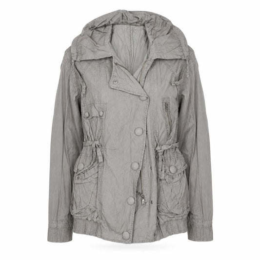 Front view of French Connection women’s grey jacket, size UK 8