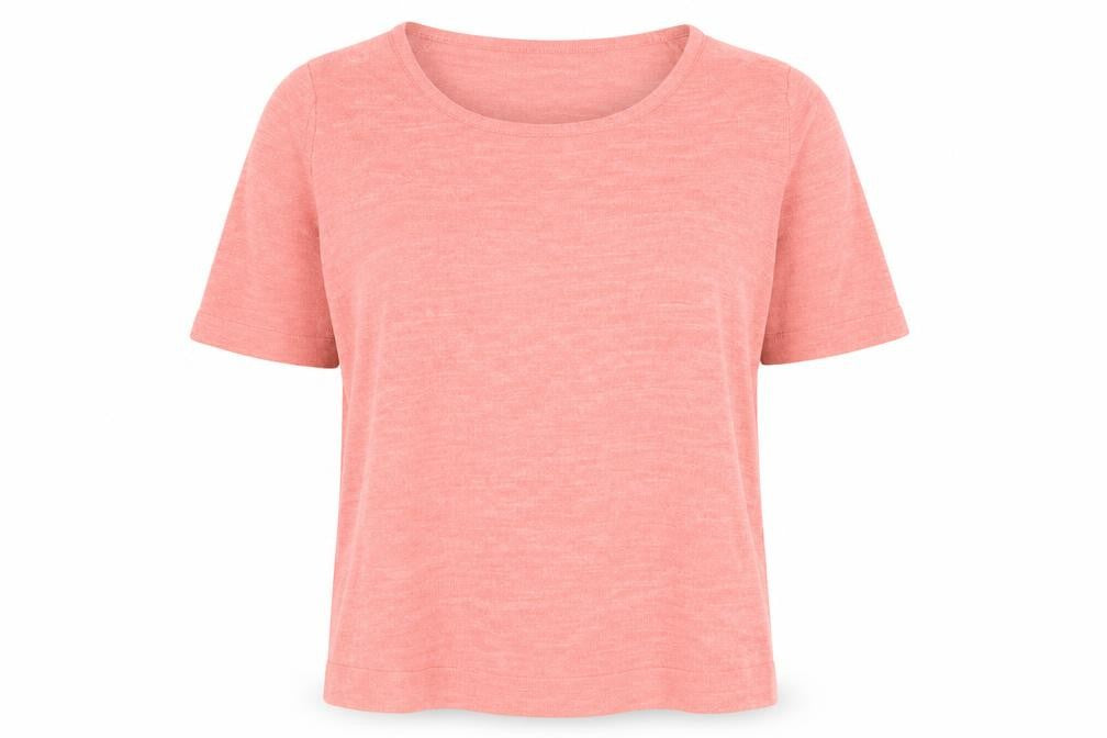 Front view of Marks & Spencer women’s pink pullover sweatshirt, size UK 16