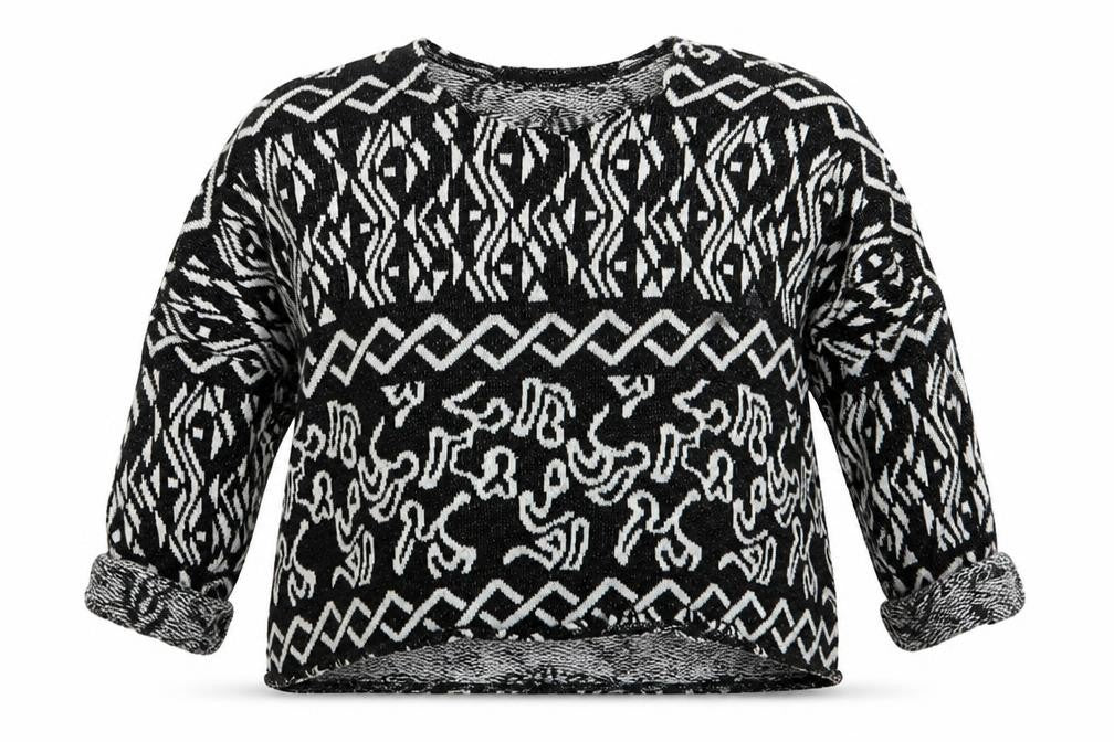 Front view of tOPSH women’s black argyle/diamond jumper, size UK 8