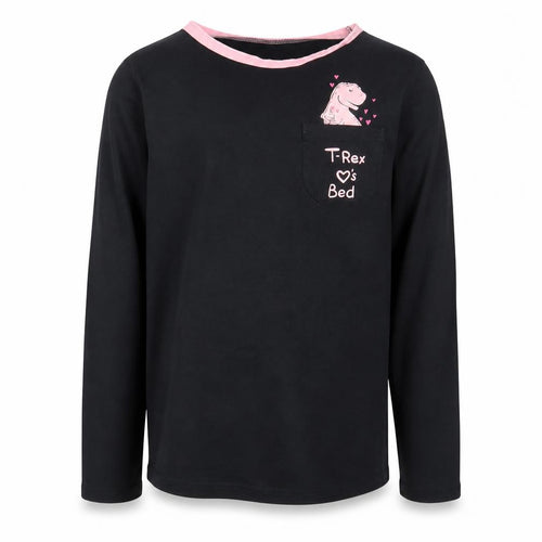 George Girls Black Geometric  Top Pyjama Top Size 11-12 Years