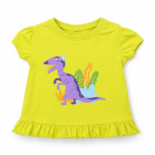 Lupilu Baby Yellow  Jersey Basic T-Shirt Size 18-24 Months  - Dinosaur